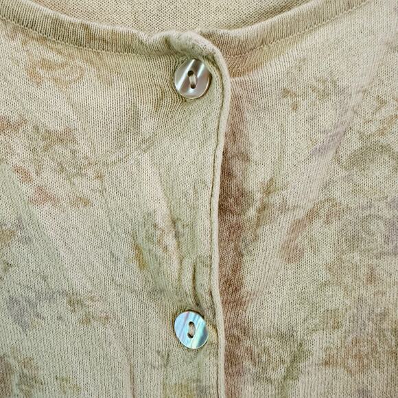 J. Jill Vintage Yellow Floral Cottagecore Button Up Cardigan Size XL - Picture 5 of 8